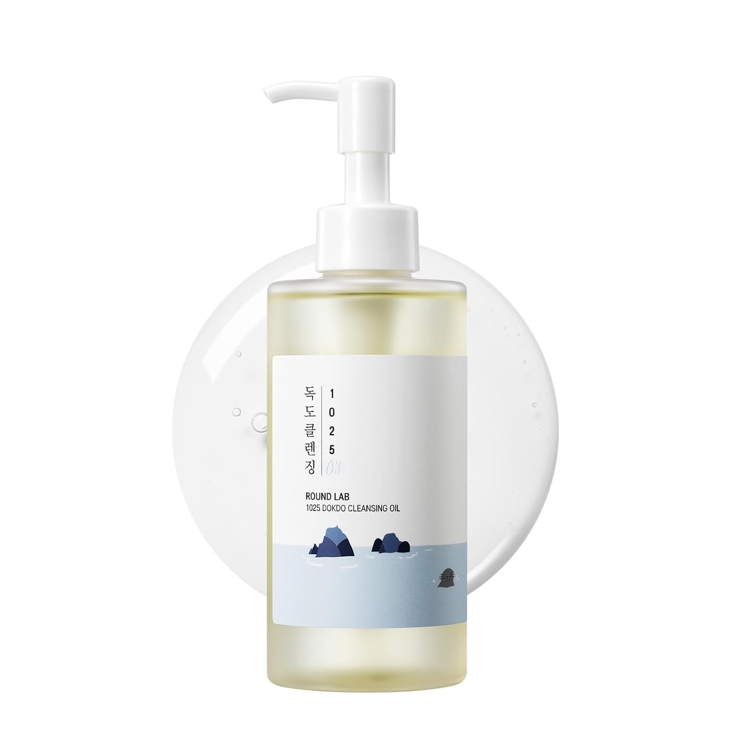 ROUND LAB 1025 Dokdo Cleansing Oil 6.76 Fl Oz, Facial Oil Cleanser for Face, Deep Pore Cleansing, Makeup Blackhead Impurities Remover, Easy to Wash Off No Oily Residue, Korean Skin Care