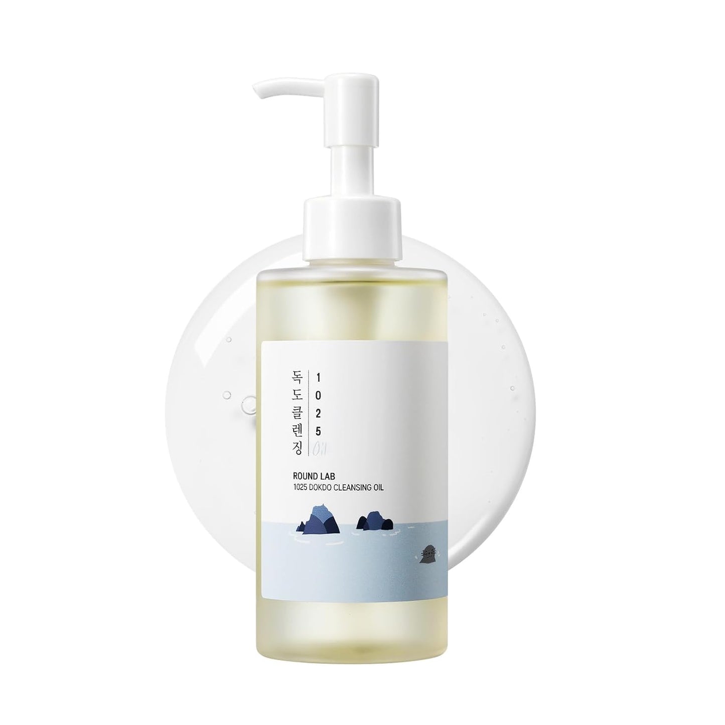 ROUND LAB 1025 Dokdo Cleansing Oil 6.76 Fl Oz, Facial Oil Cleanser for Face, Deep Pore Cleansing, Makeup Blackhead Impurities Remover, Easy to Wash Off No Oily Residue, Korean Skin Care