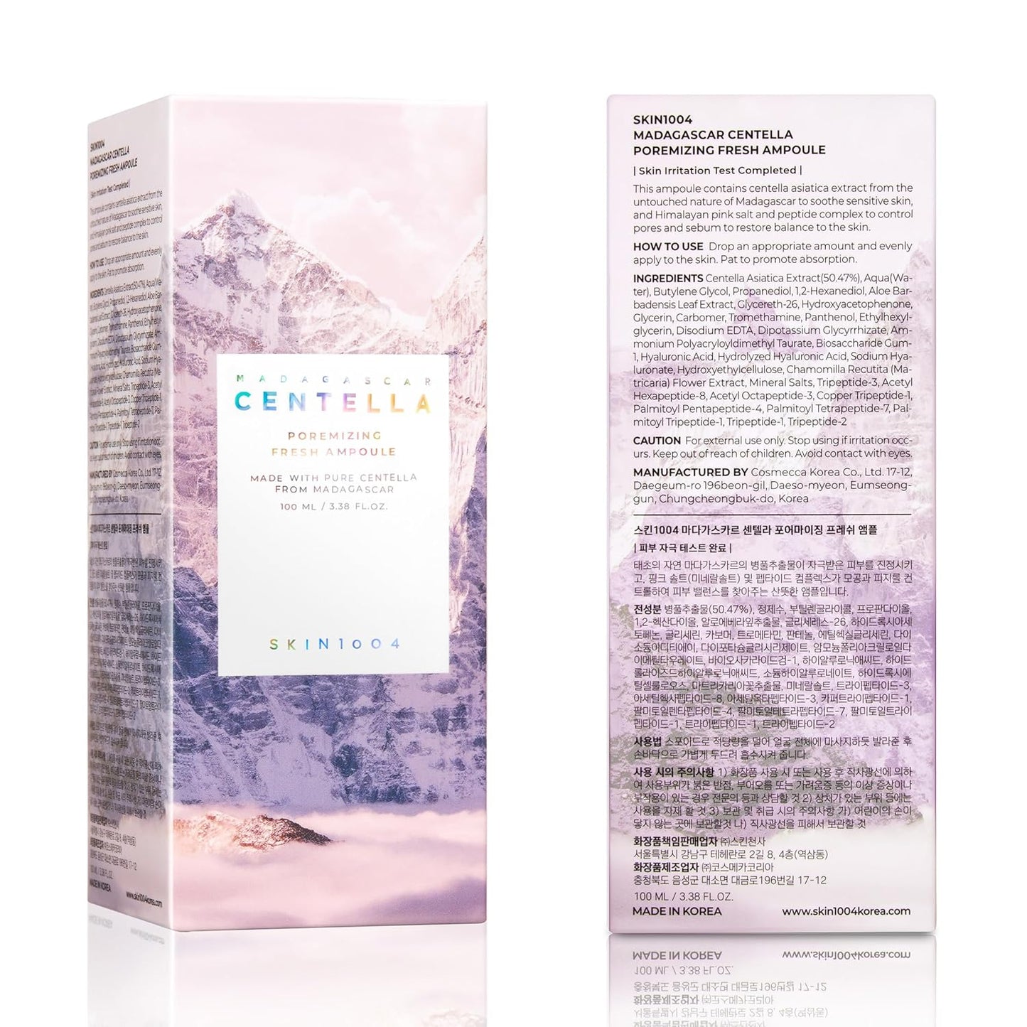 SKIN1004 Madagascar Centella Poremizing Fresh Ampoule 3.38 fl. oz(100ml) | Soothing Hydration | Oily Combination Skin